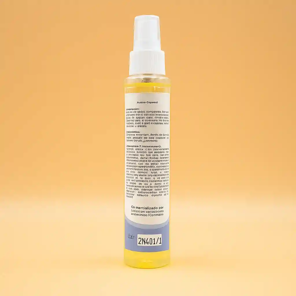 Parte trasera del aceite hidratante Hydrastrik de 150 ml mostrando ingredientes, advertencias, uso sugerido y número de lote