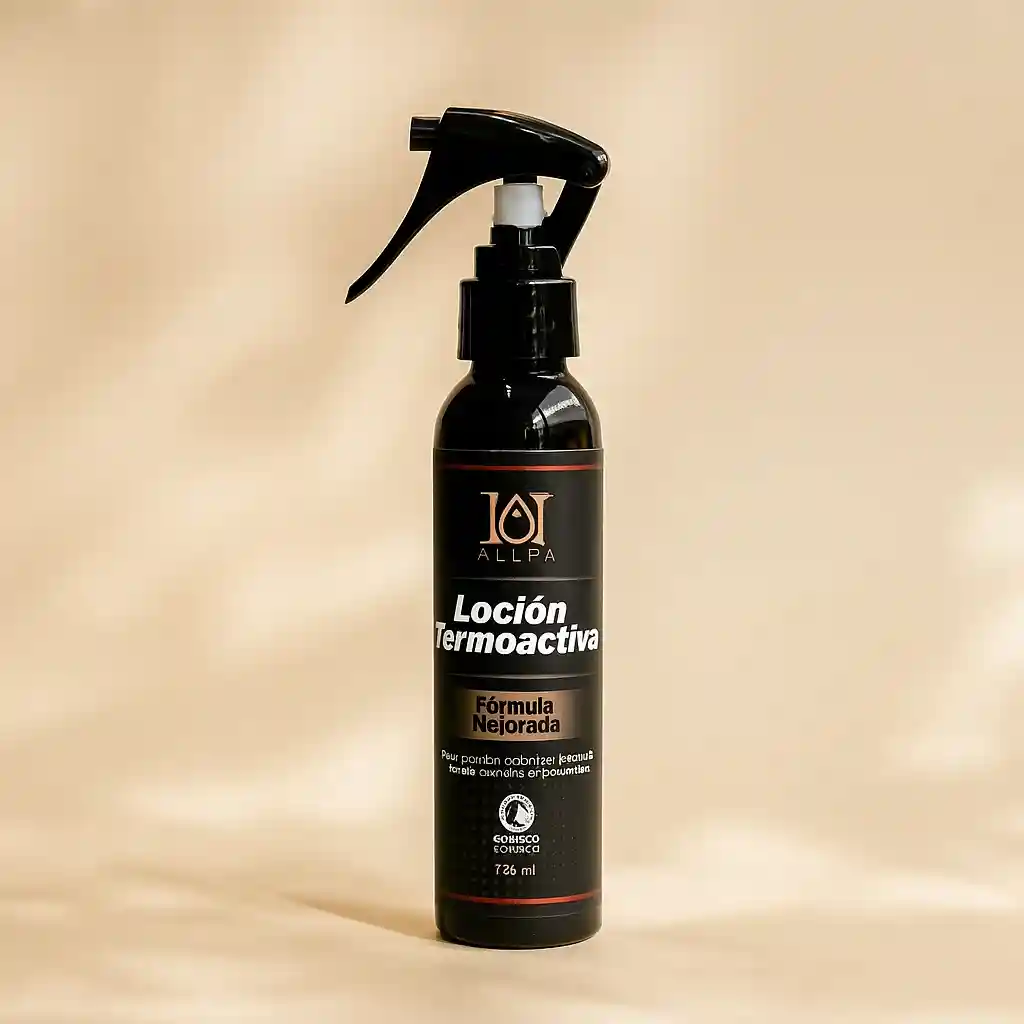 Loción termoactiva Allpa Natural de 120 ml con fórmula mejorada para aliviar dolores musculares, mejorar circulación y reducir varices